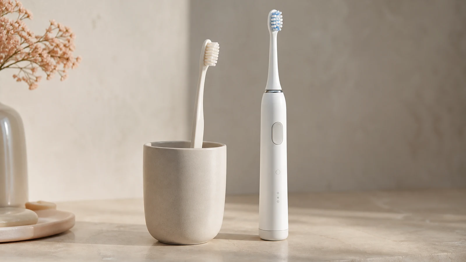 Brosse à dents manuelle et brosse électrique